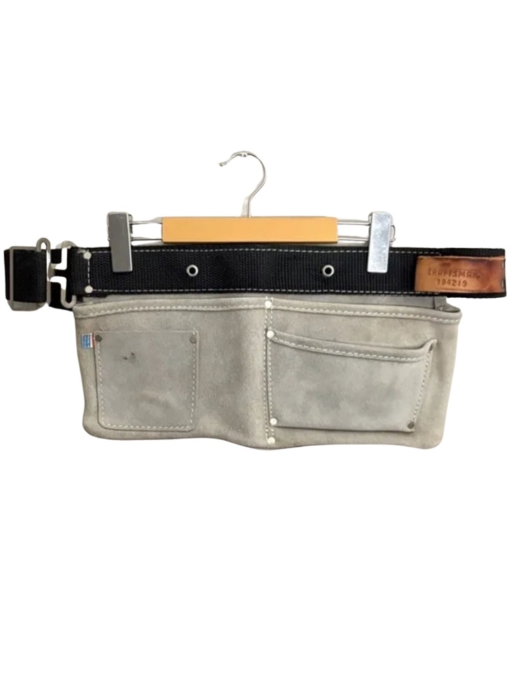 Vintage Late 80s/ Early 90s Craftsman by Sears Grey Suede Utility Tool Belt